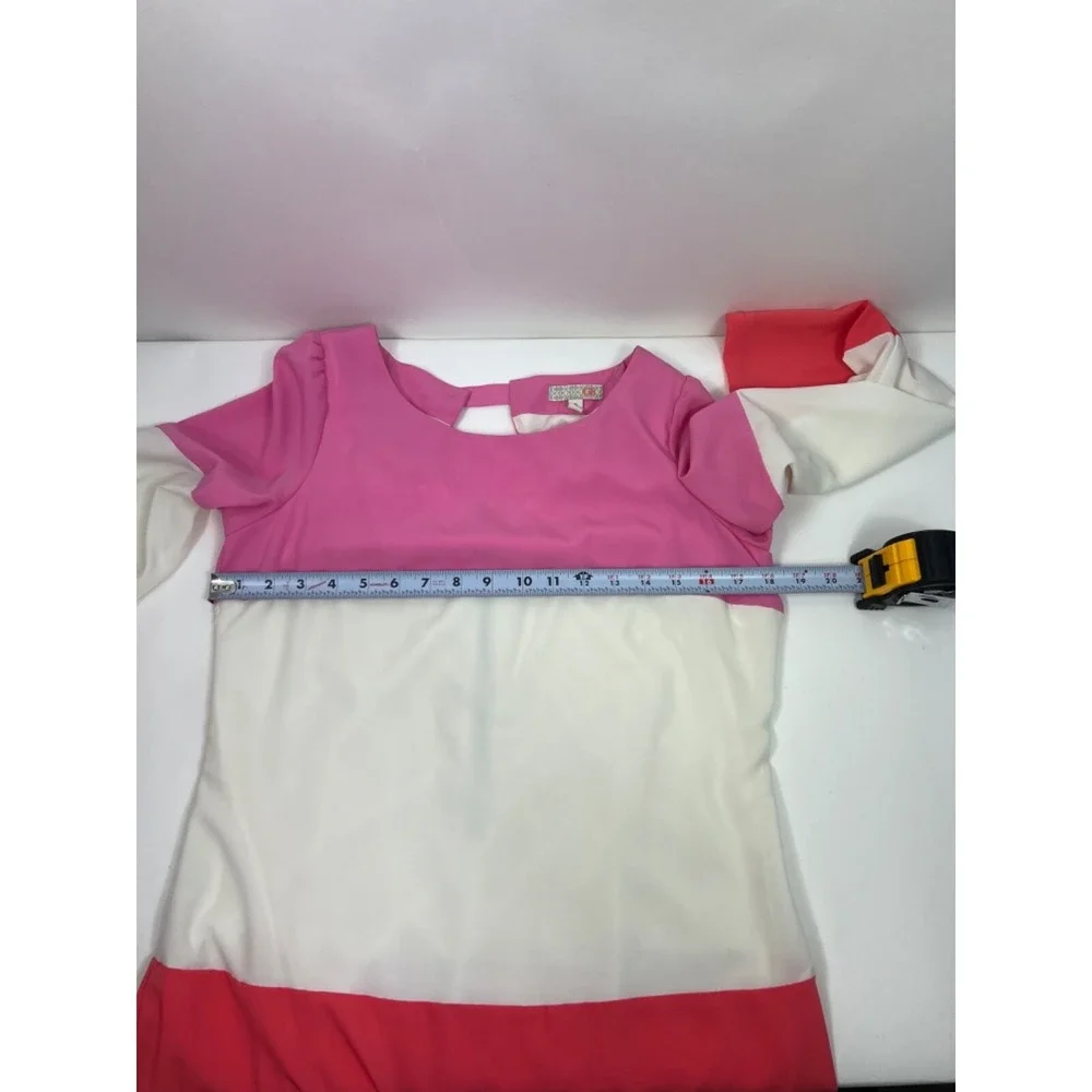 GB Teen Girls Size 9 Dress‎ Long Sleeves White And Pink